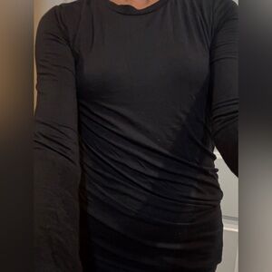 Elegant Black Long Sleeve Dress size 12 but runs small like 8, has stretch